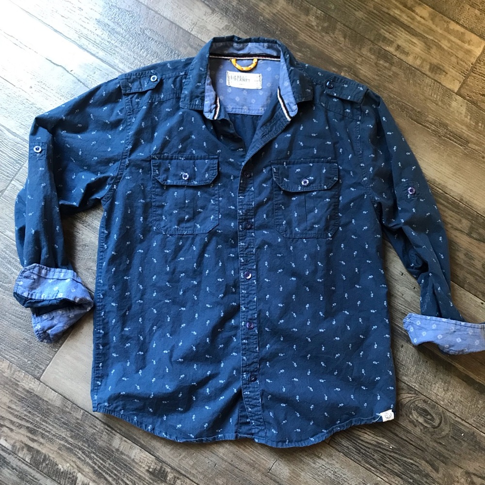 Free Planet Button Down Casual Cool Shirt